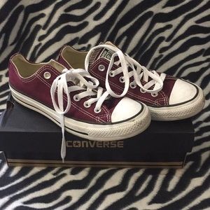 Burgundy Converse Sneakers